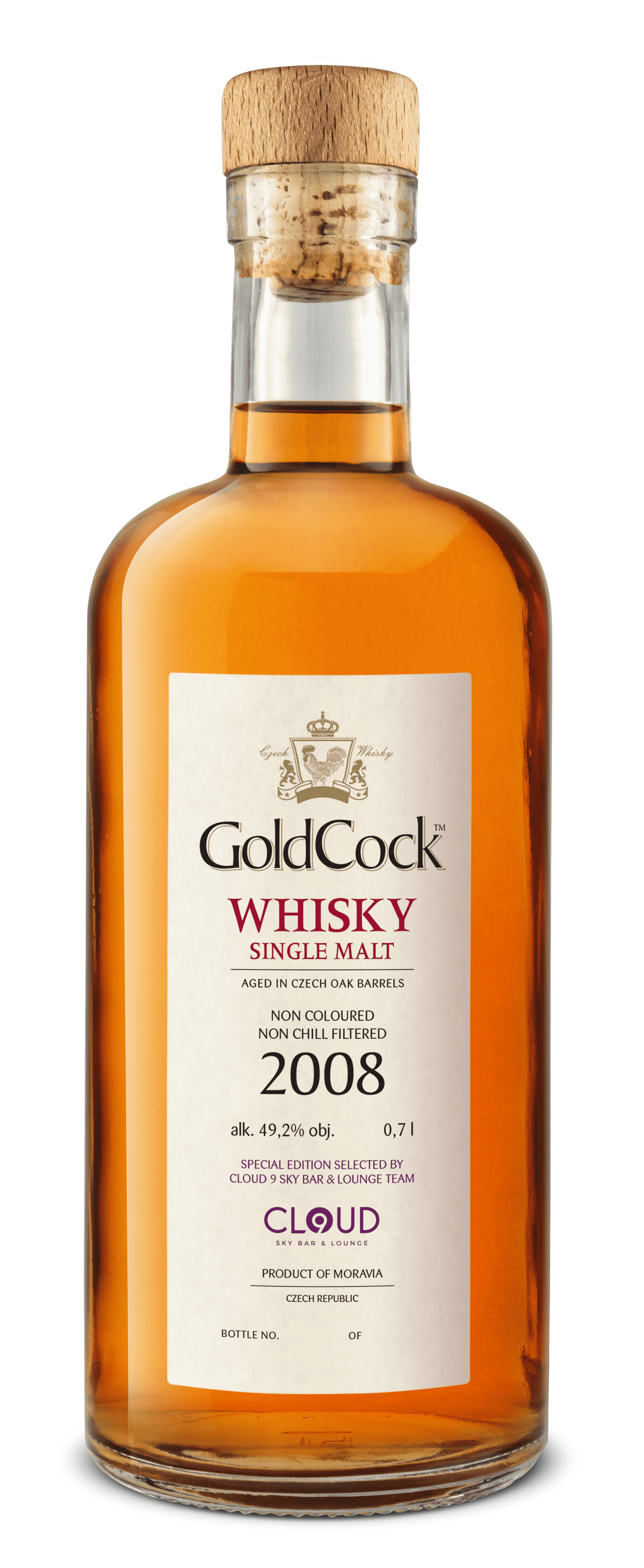 GOLDCOCK 2008 SINGLE MALT FOR CLOUD9 49,2% 0,7L